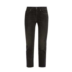 Acne Studios Row Black Crease Cropped Jeans